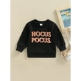 thumbnail image 2 of Franhais Baby Boy's Girl's Sweatshirt, Halloween Long Sleeve Round Neck Letter Printed Warm Loose Tops, 2 of 8