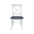thumbnail image 4 of X-Back Solid Wood Chair - Set of 2 Chairs in White/Heather Gray, 4 of 9