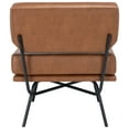 thumbnail image 5 of Safavieh Kermit Modern Fabric and Plywood Dining Side Chairs, Cognac/Black, 5 of 5