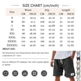 thumbnail image 2 of Mens Shorts Elastic Waist Big and Tall Plus Size Beach Shorts Knee Length Wide Leg Casual Short with Pockets White M, 2 of 3