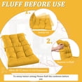 thumbnail image 4 of Kimunuk Outdoor Chair Cushions Set of 2, 42 x 21 x 5 in Non Slip Porch Swing Cushion Seat Back Cushions with Ties for Indoor Patio Rocking Chair, Yellow, 4 of 8