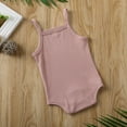 thumbnail image 5 of Douhoow Summer Newborn Boys Girls Sling Sleeveless Romper Baby Cotton Jumpsuit Solid Color Playsuit, 5 of 8
