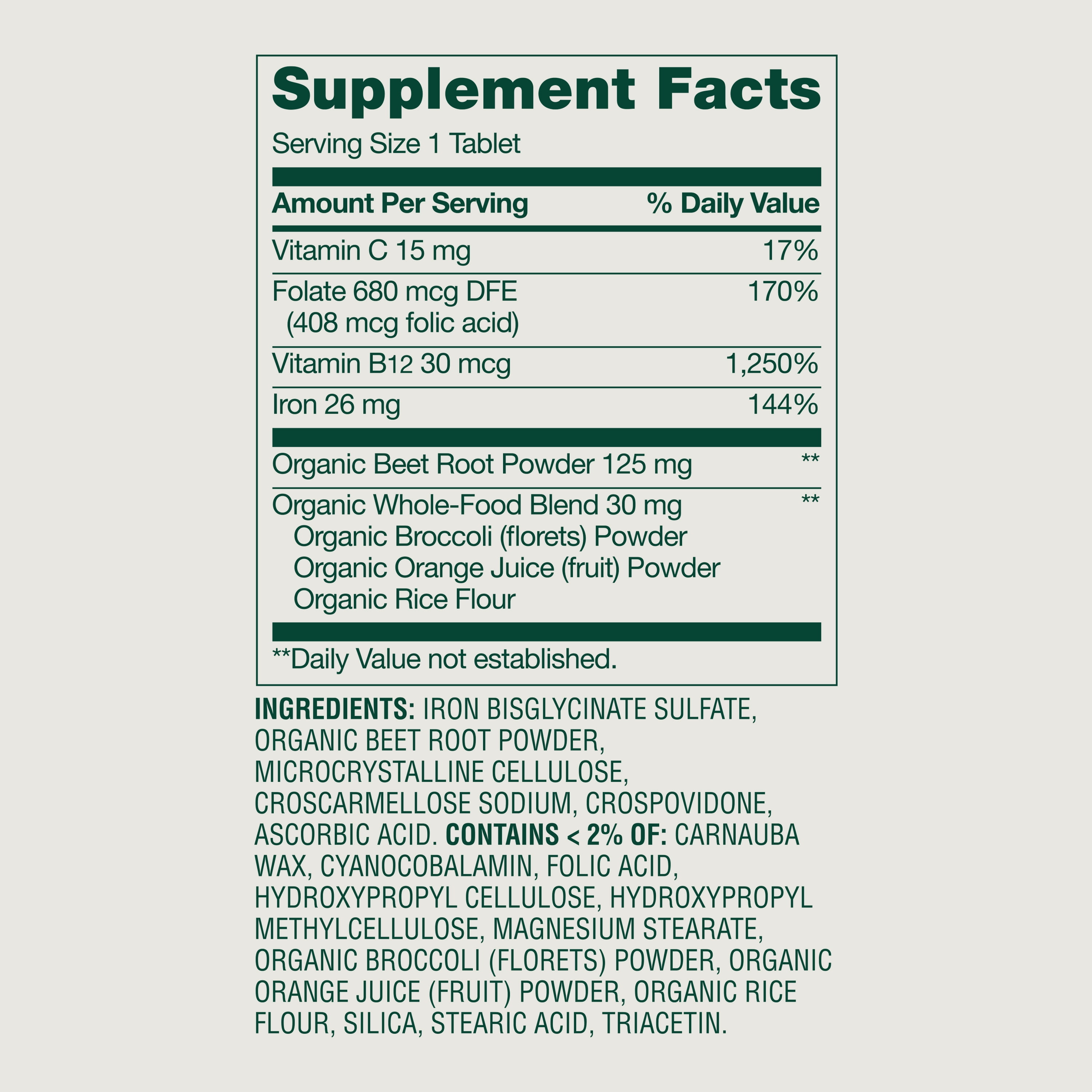 Spring Valley Blood Fortifier* with Iron for General Wellness Tablets, 60 Count