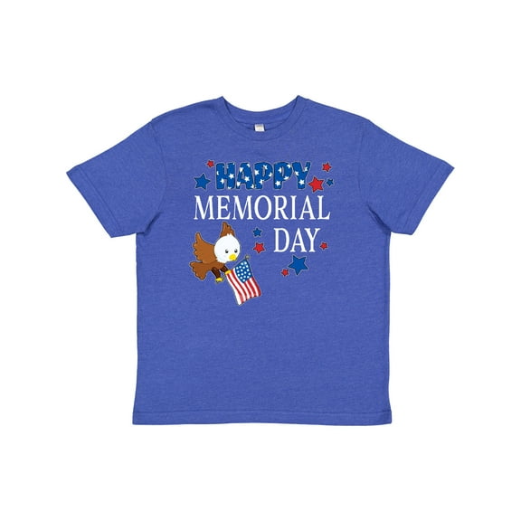 Inktastic Happy Memorial Day Eagle Youth T-Shirt