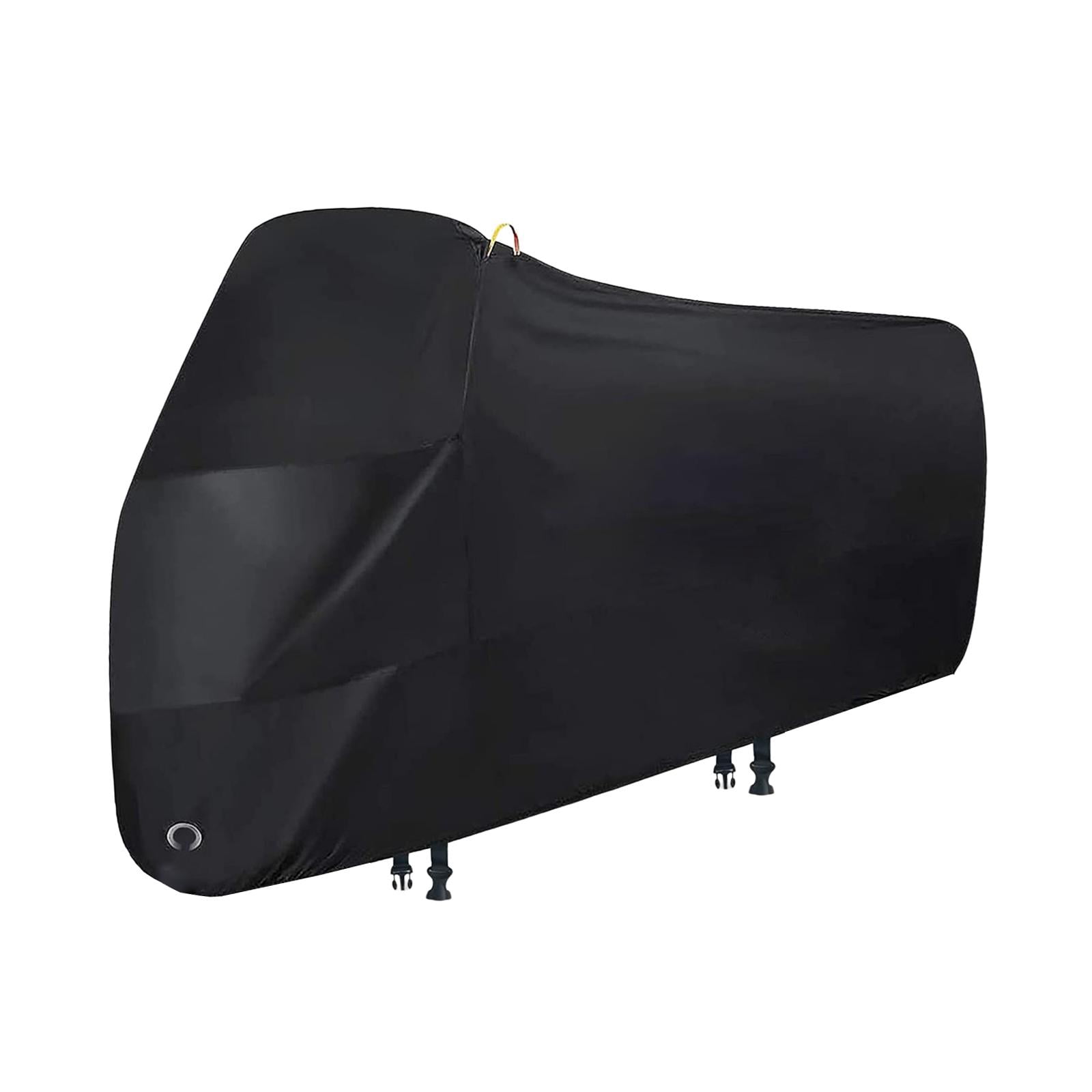 funtasica Motorcycle Cover Motorbike Waterproof Dustproof Cover Vehicle Cover 200x70x110cm Black for All Season Protection from Snow Dust Sun