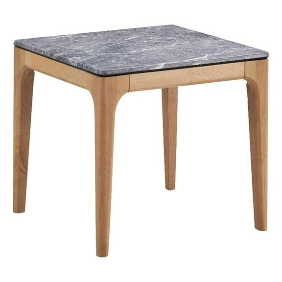 Polaris Square SmartTop Side End Table Grey and Light Oak