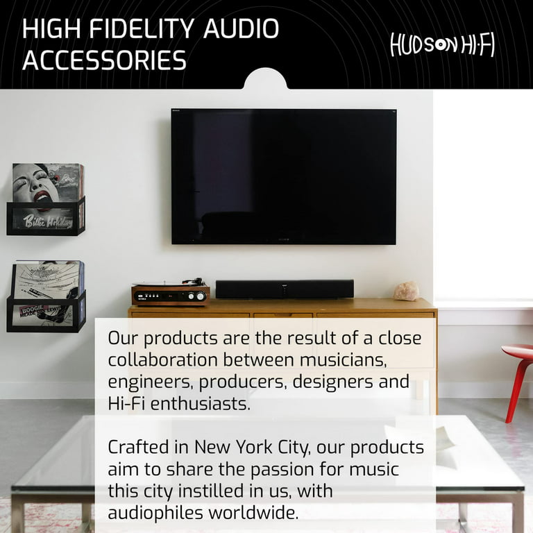 Hudson Hi-Fi Vinyl Display Holder - 2 Pack Record Display Shelf - Solid  Steel Vinyl Wall Mount & Record Display, Quick Access Vinyl Record Wall  Mount