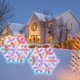 thumbnail image 1 of XWSHYW Decoraciones Navideñas Caja de Regalo de Navidad y Película de Pvc, Luminosa, Colorida, Decoración Navideña, Árbol de Navidad, Copo de Nieve Colgante, 1 of 5