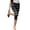 Black, variant on Capri Leggings for Women Low Waisted Slim Leg Striped Capris Split Hem Cropped Yoga Pants, 2XL