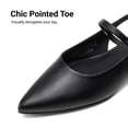 thumbnail image 5 of Women’s Pointed Toe Slingback Flats, Adjustable Ankle Strap Low Heel Dress Shoes for Work & Daily Wear, 5 of 8