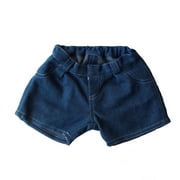 blue jean shorts teddy bear clothes fit 14" - 18" build-a-bear, vermont teddy bears, and make your own stuffed animals