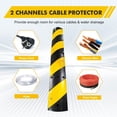 thumbnail image 3 of Yiwa 2-Pack Recycled Rubber Speed Bump, 3.3FT Long, 25,000 lbs Capacity Cable Ramp for Driveway and Parking Areas, 3 of 8