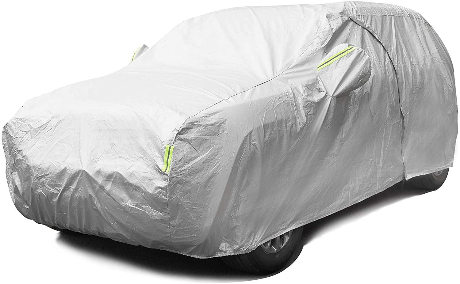 Tecoom Light Shell Waterproof UV-Proof Windproof Car Cover Classic Zipper for All Weather Indoor Outdoor Fit 211-220 inches Full-Size SUV