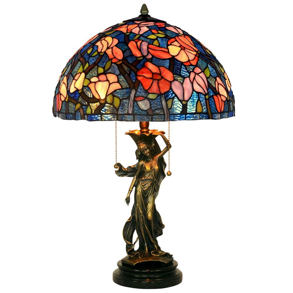 tiffany style stained glass table lamp