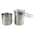 thumbnail image 2 of Taza portátil para acampar Diseño plegable Apilable con tapa Utensilios de cocina Taza para beber Contenedor Taza de café para viajes Camping Picnic Macarena al aire libre tazas, 2 of 8