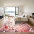 thumbnail image 3 of ODIKA 6'x9' Machine Washable Non-Slip Area Rug, Watercolor Pink High Traffic Rug, Pink, 1058501, 3 of 7