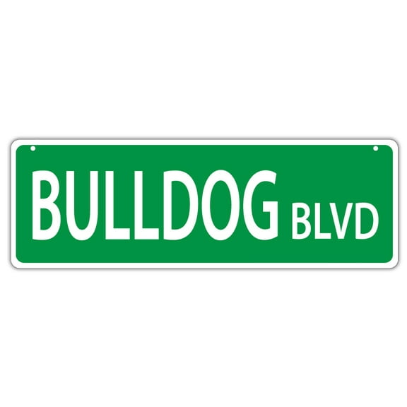 Plastic Street Signs: BULLDOG BLVD (BULL DOG) | Dogs, Gifts, Decorations