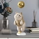 thumbnail image 2 of Figura de oso de resina con forma de globo para estante, dormitorio, soporte de TV Marrón, 2 of 8