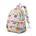 thumbnail image 2 of Cute Dinosaur Pattern Backpack for School,Cute School Bag,Schoolbag with Adjustable Shoulder Straps & Padded Back,13.4"x11"x4.7", 2 of 6