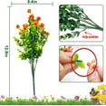 thumbnail image 4 of 20 Bundles Artificial Flowers for Outdoor Decoration, Fall Decoration UV Resistant Faux Outdoor Plastic Greenery Shrubs Plants Fake Flowers Home Garden Fall Decor(Orange Red), 4 of 5