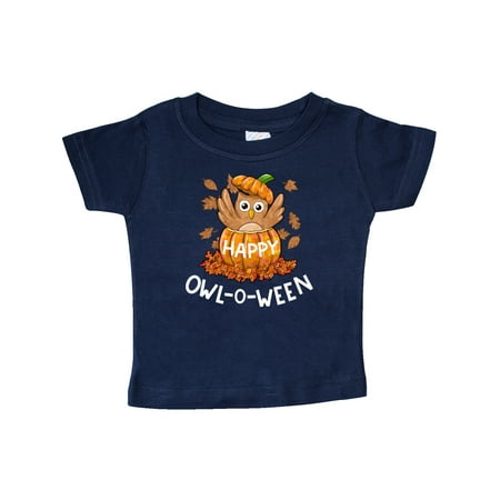 

Inktastic Happy Owl-o-Ween- Owl in Pumpkin Gift Baby Boy or Baby Girl T-Shirt