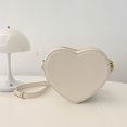 thumbnail image 4 of Bolso Hombro Con Forma Corazón Cinta Cruzado para Mujer (Beige), 4 of 9