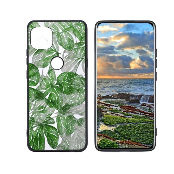 Compatible with Motorola G 5G Phone Case, Leaves-174 Case Men Women, Flexible Silicone Shockproof Case for Motorola G 5G