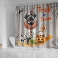thumbnail image 4 of Trick or Treat Labrador Retriever Funny Mummy Cosplay Pumpkin Candy Basket Shower Curtain Lab Dog Lover Gifts Waterproof Bathroom Bathtub Curtain - 12016, 4 of 5