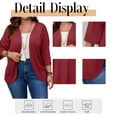 thumbnail image 6 of Cuteduck Women's Plus Size Cardigan 3/4 Sleeve Casual Open Front Light Cardigan 1X-4X, 6 of 10