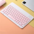 thumbnail image 3 of Bluetooth universal inalámbrico de tamaño completo para computadora PC de escritorio Rosado Jinwen Teclado inalámbrico Bluetooth, 3 of 8