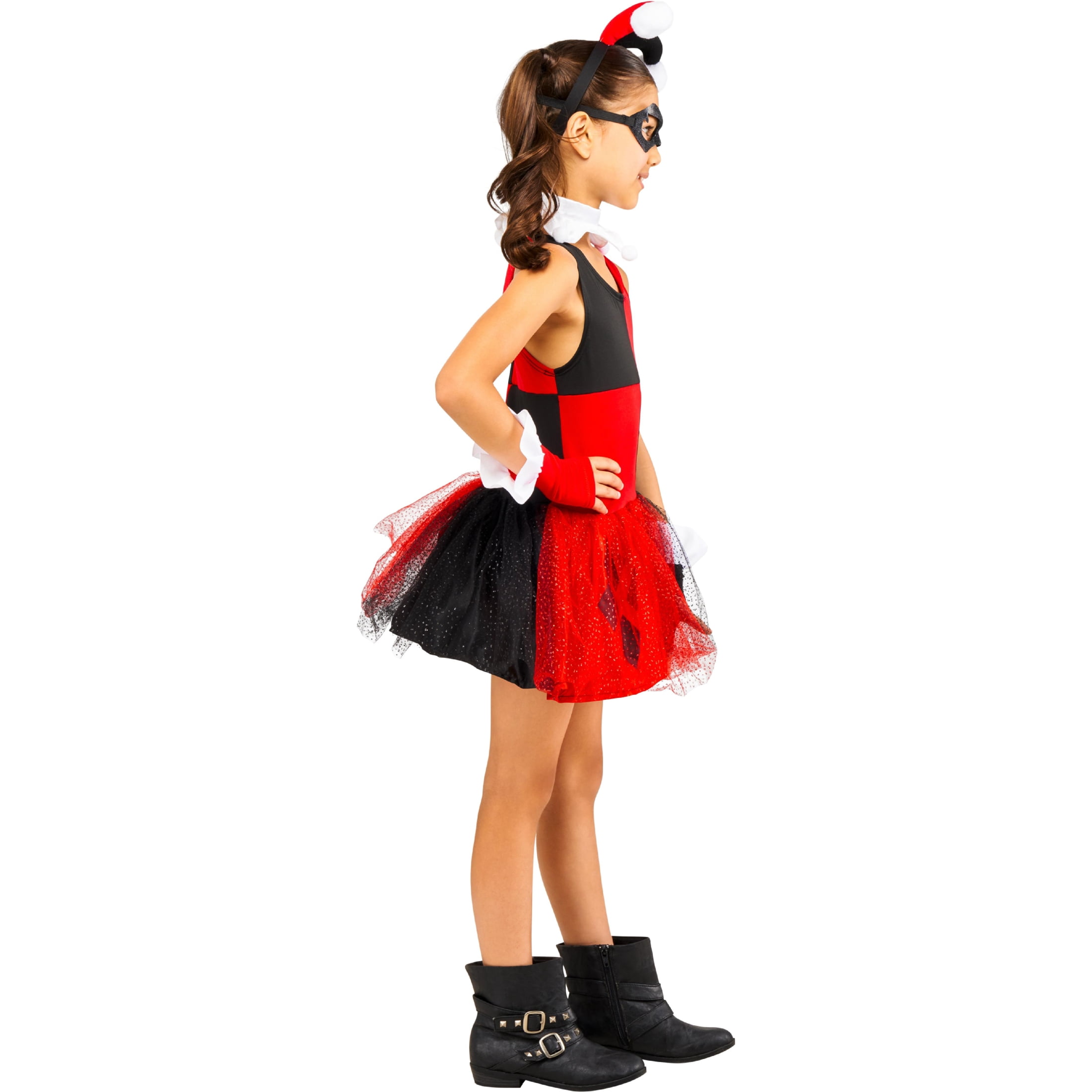 DC's Harley Quinn Halloween Costume for Children, Girls' Size L (10/12), by Rubies