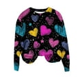 thumbnail image 2 of Ounisa Valentines Day Shirts Women Valentine Crewneck Sweatshirts Love Heart Sweatshirt Valentine's Long Sleeve Tops, 2 of 5