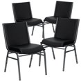 thumbnail image 1 of 4 Pk. HERCULES Series Heavy Duty Black Vinyl Stack Chair, 1 of 9