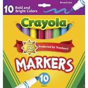 Crayola Original Broad Line Markers, Assorted Bright and Bold Colors, Set of 10