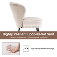 thumbnail image 6 of MCombo Velvet Wingback Side Chair, Accent Chair, Mid-Century Living Room Chair, 1 Piece (Cream White), 6 of 9