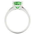 thumbnail image 4 of 2.5 ctw Solitaire Anniversary Ring for Women | Cushion Cut Simulated Green Diamond | Hyperallergenic Solid 18K White Gold, 4 of 5