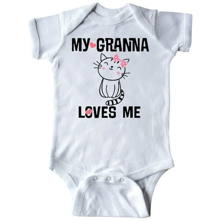 

Inktastic Granna Loves Me Girl Kitty Gift Baby Girl Bodysuit