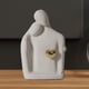 thumbnail image 4 of Estatua de pareja, escultura de pareja, figura de pareja, adorno de mesa para aniversario Blanco, 4 of 6