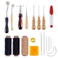 thumbnail image 1 of Bewildely Juego de herramientas para manualidades de cuero, herramientas de costura de cuero DIY para coser a mano, artesanía de cuero, bricolaje, trabajo Almacenamiento y organización del hogar Bewildely HA023490-00, 1 of 6