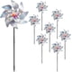 thumbnail image 1 of Molino de viento Jardín al aire libre 8 piezas Repelente de pájaros antipájaros Disuasivo reflectante Veleta giratoria para proteger el huerto Aargent Silver 24 * 40 cm 89K90026, 1 of 5