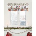 thumbnail image 5 of Christmas Valances for Windows, Kitchen Curtains Valances 54x18inch Short Window Curtains for Kitchen/Bathroom/Bedroom, Small Window Valances, Snowman Poinsettia Flower Christmas Ball Farmhouse, 5 of 6