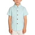 thumbnail image 3 of LIJCC Kids' Short-Sleeve Button-Down Shirt: Striped Pattern, Collared Design, Durable Fabric & Reinforced Buttons – Perfect for Daily & Semi-Casual Wear, 3 of 5