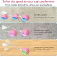 thumbnail image 4 of Interactive Cat Ball Toy with Elastic Mesh Tail, Automatic Chirping & Motion Cat/Kitten Toys, Pink, 4 of 8
