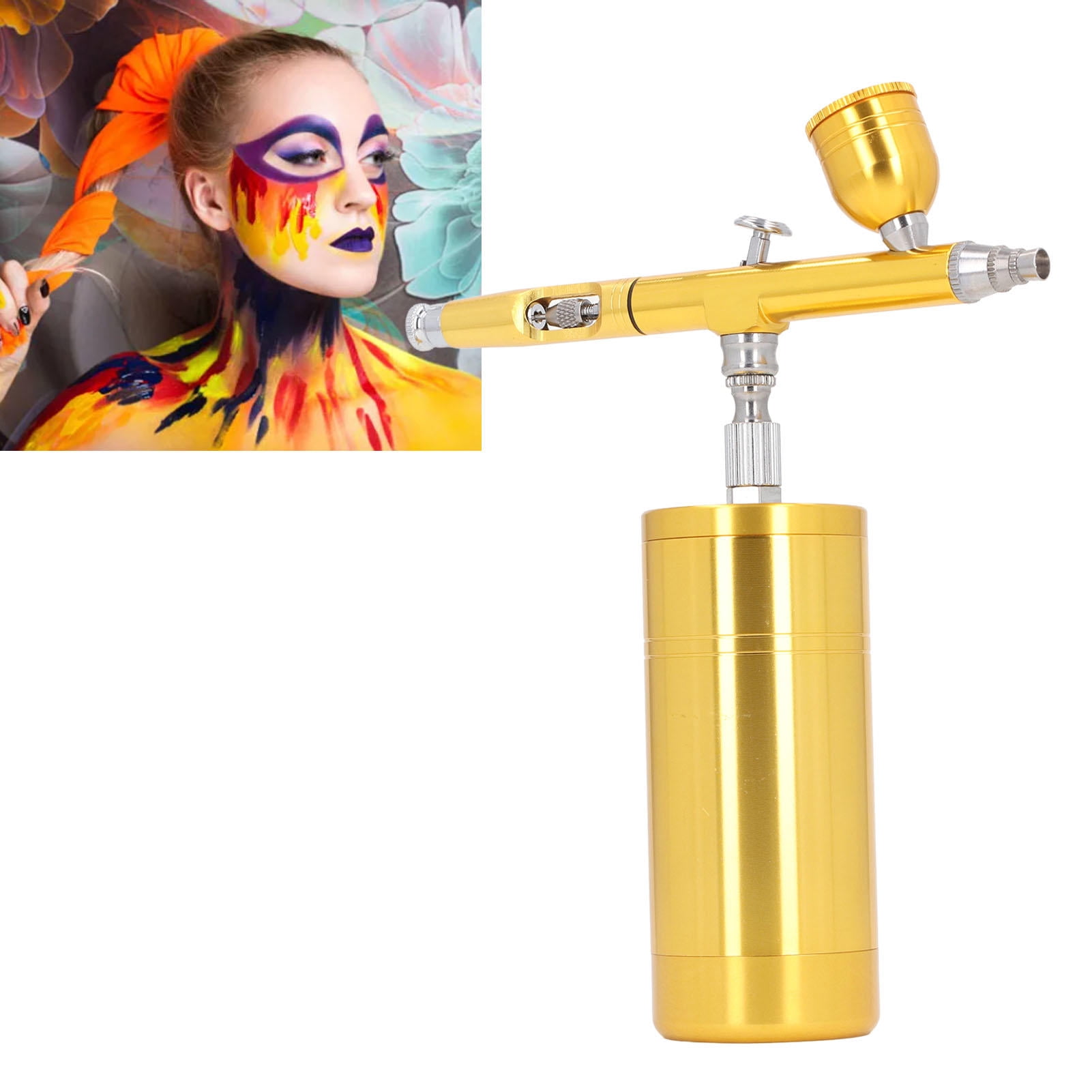 YAHHU Portable Mini Airbrush Kit – 8‑9 PSI Adjustable Flow, 7‑7.5 LPM, Rechargeable 700 mAh Battery, Lightweight Aluminum, Ideal for Models, Nails, Art & Cake Decorating