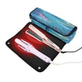 thumbnail image 3 of Hair Tool Organizer Bag with Heat Resistant Mat Removable Travel Storage Case for Hot Air Brushes Curling Irons Blue Vortex, 3 of 8
