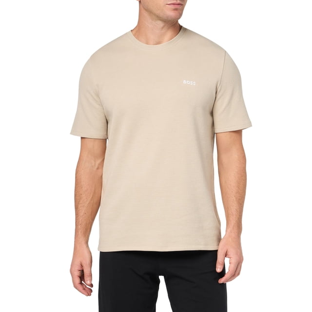 Camiseta BOSS Waffle Contraste con Logo Manga Corta XXL