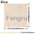 thumbnail image 3 of For basswood sheets 12 pack12x12x18inch plywood sheets3mm basswood for laser cuttinglaser engraving, 3 of 5