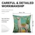 thumbnail image 2 of llama cactus decorativelinen toss pillowcase decoration pillowcase gifting preferred 18x18 inch cushion cover sofa pillowcase sofa bedroom living room car, 2 of 8