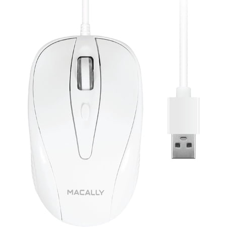 UPC: 0701107497051 | Macally USB Wired Mouse with 3 Button Scroll Wheel White (TURBO)