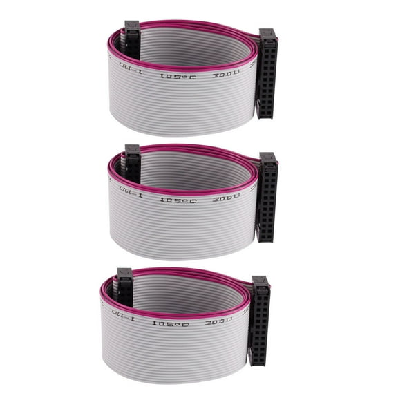 REGALWOVEN 0.1" Pitch 24 Pin 24 Wire IDC flat cable 50cm Length 3 Pcs